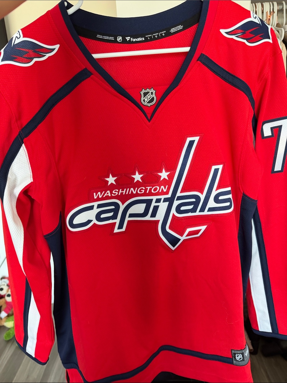 Fanatics Washington Capitals Women’s Hockey Jersey with Navy and White Accents